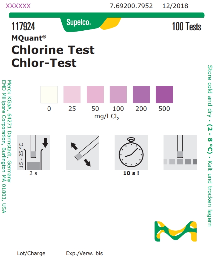 117924-Cl 염소 Chlorine 측정키트 염소검사 Merck