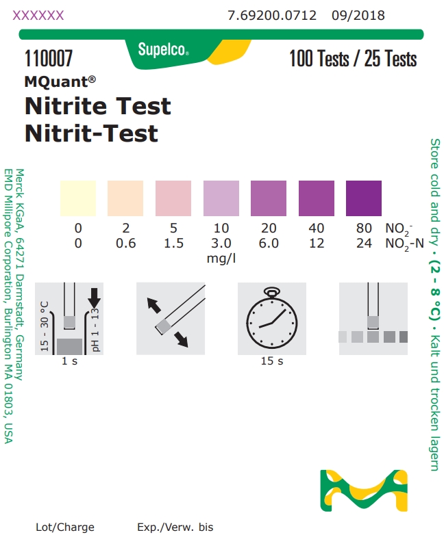 110007.1-NO2 아질산염 측정키트 Nitrite 아질산염검사 Merck