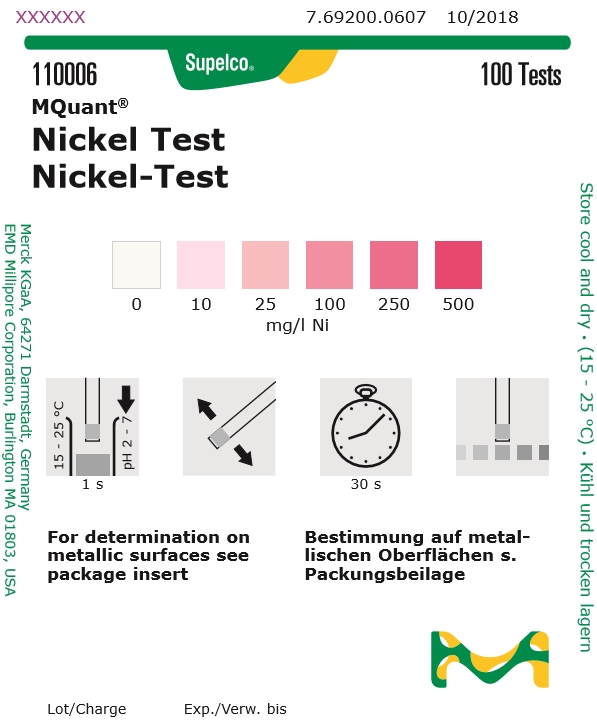 110006-Ni 니켈 측정키트 Nickel 니켈검사 Merck