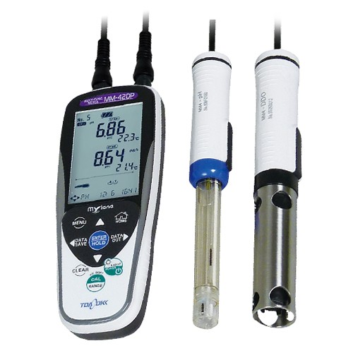 MM-42DP-pH/DO 휴대용 pH DO 측정기 다항목 2채널 TOADKK 용존산소