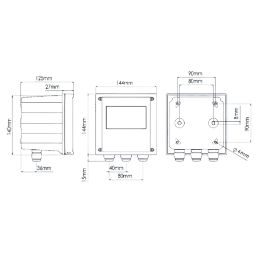 pH6100-ST956 온라인용 pH미터 고온 고압 탱크 무보충형 온도보상 배관